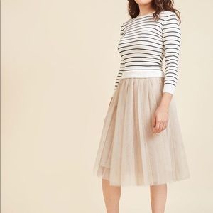 ModCloth tulle skirt sweater dress